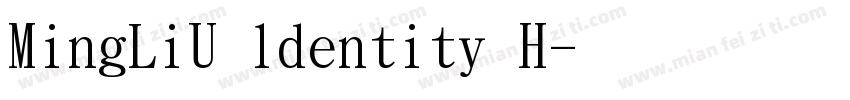 MingLiU ldentity H字体转换